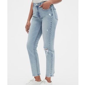 Gap Distressed Cigarette Jeans